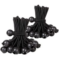 Kugelspannseil, schwarzes Spannseil, Spanngurt für Pavillon, Plane, Camping, Zelt, Vorhänge, Verlängerungsgeschirr (30 Stück, schwarz, 300 mm) mumu von YMYNY
