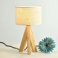 LED E27 Nachttischlampe aus Holz, moderner minimalistischer Retro-Stil, Tischlampen, Schreibtisch, Wohnzimmer, E27-Glühbirne, Staub/Holz, 5 W, warmes LED E27 Nachttischlampe aus Holz, moderner minimalistischer Retro-Stil, Tischlampen, Schreibtisch, Wohnzimmer, E27-Glühbirne, Staub/Holz, 5 W, warmes von YMYNY