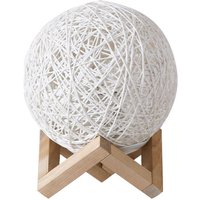LED-Nachtlicht, Nachttischlampe, Rattan-Holz, Atmosphärenlicht, USB wiederaufladbar. Die Schlafzimmertischlampe verwendet eine LED-Lichtquelle, das von YMYNY