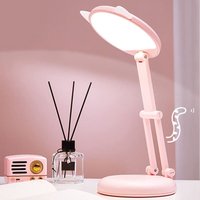 LED-Schreibtischlampe für Kinder, rosa Katzenohr-Nachttischlampe für Mädchen, verstellbar von YMYNY