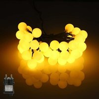 Lichterkette für den Innen- und Außenbereich auf grünem Kabel, 4,5 m, 50 LEDs, wasserdicht IP44, für Garten, Hochzeit, Party, Weihnachtsdekoration von YMYNY