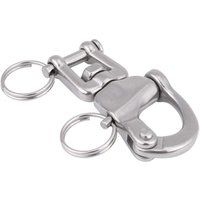 Marine-Gabel mit drehbarem Federschäkel, Kettenverbinder aus Edelstahl 316 (70 mm) MUMU von YMYNY