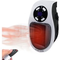 Mini-Elektro-Lufterhitzer-Steckdose, Mini-Heizgerät 500 W, Mini-Heizlüfter 500 W, Elektro-Heizlüfter 500 W, Thermostatsystem, LED-Anzeige, von YMYNY