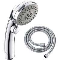 Mit Stopp-Taste, Chrom-Duschkopf, 5 Modi, Handbrause-Set, 1,5 m Schlauch FLITI von YMYNY
