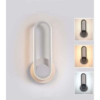 Moderne Wandleuchten für den Innenbereich, 3 Farbtemperaturen, 24 w, LED-Wandleuchte, 360 ° drehbar (weiß) mumu von YMYNY