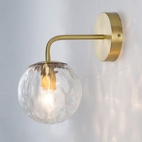 Moderne nordische Wandleuchte, Messing-Finish mit Glasschirm für Arbeitszimmer, Wohnzimmer, Schlafzimmer, E14-Wandleuchten FLITI von YMYNY