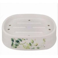 Seifenschale, Seifenhalter, verziert mit Blumen und Blättern, Badezimmerzubehör 87056 - - Ymyny von YMYNY