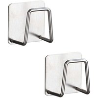Ymyny - Stück Klebeschwammhalter Ohne Bohren Schwammhalter für Küchenspüle 304 Edelstahl Selbstklebende Wandhaken für Küche - Silber mumu von YMYNY