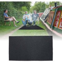 Terrassenbodenmatte, feuerfest, hitzebeständig, Bodenschutzmatte für Gasgrills mumu von YMYNY