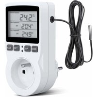 Thermostatsteckdose, Digitale Zeitschaltuhrsteckdose, Digitale Programmierbare Steckdose mit Sonde, Programmierbare Digitalzeitschaltuhr, von YMYNY