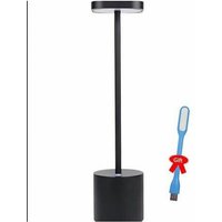 Tischlampe - Moderne, über usb wiederaufladbare LED-Tischlampe ohne Kabel - Mit 2 Modi - Aluminium - Dimmbar - Für Restaurant, Schlafzimmer, Tischlampe - Moderne, über usb wiederaufladbare LED-Tischlampe ohne Kabel - Mit 2 Modi - Aluminium - Dimmbar - Für Restaurant, Schlafzimmer, von YMYNY