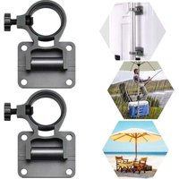 Ulisem 2er-Pack Balkon-Schirmständer, Schirmhalter aus Aluminiumlegierung für Angelbox, Balkon-Sonnenschirmbefestigung, faltbarer Angelschirmhalter von YMYNY