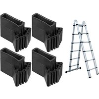 Ulisem 4er Pack Ersatz für Leiterfüße, Gummileiterfüße, Leitersicherheitsfüße, Leiterschutzhülle, Leiterzubehör, für Teleskopleiter, Fischgrätenleiter von YMYNY