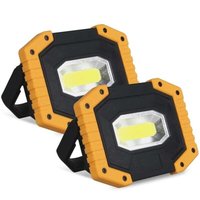 Ulisem Wiederaufladbares LED-Flutlicht, 30 w, 2000 lm, Baustellen-Flutlicht, Arbeitsleuchte mit 4-fach Akku, 3 Modi, tragbare Laterne, von YMYNY