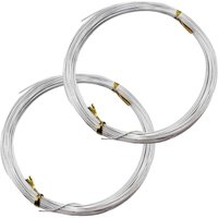 Ymyny - Ulisem2 Rollen 1 mm Aluminiumdraht, weicher Metalldraht, Eisendraht, geeignet zum Basteln von Armbändern, Halsketten, Perlen usw. (Silberweiß) von YMYNY