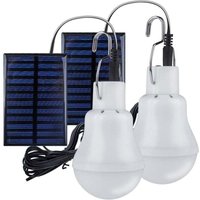 Ulisem2 Tragbare Solar-Campingleuchten, LED-Solarbirne, Solar-Notlampe, Gartenlaterne, Solarbeleuchtung mit Haken, Glühbirnenpanel für Camping, von YMYNY