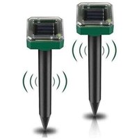 YMYNYIntelligenter Ultraschall-Maulwurfvertreiber mit Solarenergie, 2er-Pack Solar-Mäusevertreiber für den Außenbereich, solarbetriebenes von YMYNY