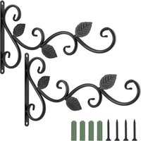 UlisemIron Wandhakenhalter für Blumentopf, [2er-Pack] Pflanzenhänger, Vogelförmige Wandhalterung für Laternenkorb, Outdoor-Balkon-Gartendekoration, von YMYNY