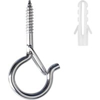 UlisemQ-Hanger 22er-Pack Schraubhaken zum Aufhängen an Wand oder Decke mit Sicherheitsschnalle für Silvester, Zuhause, Garage, Party (Silber) von YMYNY