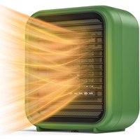 Victop 800 W Mini-Keramikheizung, Elektroheizung, 2 Leistungsstufen, Mini-Elektro-Heizlüfter mit Heißwind-Überhitzungs- und Kippschutz (Grün) YMYNY von YMYNY