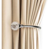 Vorhang-Raffhalter, Wandhaken, U-förmige Vorhang-Raffhalter aus Metall, Metallvorhang, 2er-Pack (Silber) - Ymyny von YMYNY