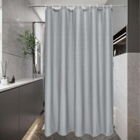 Ymyny - Wasserdichter Duschvorhang, Grauer Stoff-Duschvorhang 150x200cm, Wasserdichter und schimmelresistenter waschbarer Duschvorhang mit 12 Ymyny - Wasserdichter Duschvorhang, Grauer Stoff-Duschvorhang 150x200cm, Wasserdichter und schimmelresistenter waschbarer Duschvorhang mit 12 von YMYNY