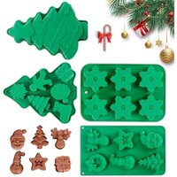 Weihnachts-Silikonform, Schokoladen- und Süßigkeitenform, groß, zum Backen, Dessert, Kuchen, Weihnachtsgeschenk, handgefertigte Seife, Kerze, Weihnachts-Silikonform, Schokoladen- und Süßigkeitenform, groß, zum Backen, Dessert, Kuchen, Weihnachtsgeschenk, handgefertigte Seife, Kerze, von YMYNY