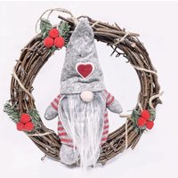 Weihnachtskranz, Kranz, Hexerpuppenkranz, Schöner Weihnachtskranz, Scavenger-Look, Φ 22 cm, für Weihnachtsdekorationen, Türen, Fenster, Weihnachtskranz, Kranz, Hexerpuppenkranz, Schöner Weihnachtskranz, Scavenger-Look, Φ 22 cm, für Weihnachtsdekorationen, Türen, Fenster, von YMYNY
