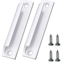 Weißer Schiebetürgriff, Aluminium-Möbelgriff, Fenstergriff mit Schrauben, 2er-Pack, YMYNY von YMYNY