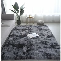 Wohnzimmerteppich 160 x 230 cm Dunkelgrau Plüsch Polypropylen Weicher Rutschfester Teppich Wohnzimmerteppich 160 x 230 cm Dunkelgrau Plüsch Polypropylen Weicher Rutschfester Teppich von YMYNY