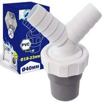 Ymyny - Y-Verbinder für Spül- und Waschmaschinen mit zwei Hähnen, Zulaufdurchmesser 18-24 mm und Ablaufdurchmesser 40 mm mumu Ymyny - Y-Verbinder für Spül- und Waschmaschinen mit zwei Hähnen, Zulaufdurchmesser 18-24 mm und Ablaufdurchmesser 40 mm mumu von YMYNY