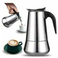 YMYNY 12-Tassen-Kaffeemaschine aus italienischem Edelstahl, für alle Herdarten geeignet, 12 Tassen von YMYNY