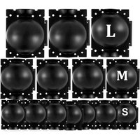 YMYNY 15 Stück Pflanzen-Wurzelbox, Anzuchtkugel, Pfropfbox, Hochdruck-Pflanzen-Wurzelbox (L+M+S, Schwarz) von YMYNY