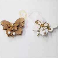 Ymyny - 2 Stück Vorhang-Raffhalter aus Holz mit Schmetterlingsmagnet, Design-Vorhang-Ornament – von YMYNY