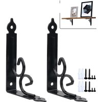 YMYNY 2 Stück Wandregalhalterung, Wandregalhalterung, 90-Grad-Dreieckshalterung, Regalhalterungen aus Metall, Küche – Schwarz YMYNY 2 Stück Wandregalhalterung, Wandregalhalterung, 90-Grad-Dreieckshalterung, Regalhalterungen aus Metall, Küche – Schwarz von YMYNY