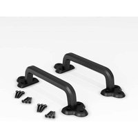 YMYNY 2er-Pack 22,9 cm robuste antike Scheunentorgriffe, großer rustikaler Retro-Türgriff aus Gusseisen für Tore, Garagen, Schuppen, Möbel, schwarze von YMYNY