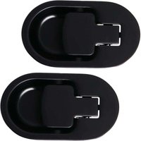 YMYNY 2er-Pack Ersatzteile für Metall-Relaxsessel, langlebiger Metallgriff, Entriegelungshebel für Liegesofas, Zuggriff, Ersatz-Schwarz-Kit von YMYNY