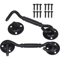 2er-Pack Kabinenhaken, Fensterhalterung, Türverriegelungshaken, Edelstahl-Schuppenriegel für Schuppentür, Garagentor, Kabinenfenster, 4 Zoll 2er-Pack Kabinenhaken, Fensterhalterung, Türverriegelungshaken, Edelstahl-Schuppenriegel für Schuppentür, Garagentor, Kabinenfenster, 4 Zoll von YMYNY