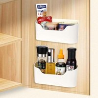 YMYNY 2er-Pack selbstklebende Aufbewahrungsboxen für Küchenschränke, für kleine Gegenstände, Schränke, Badezimmer und Kühlschränke von YMYNY