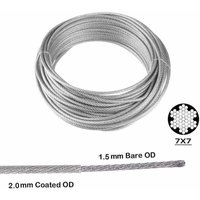 YMYNY 30 m/2 mm Edelstahl-Drahtseil-Set – Hochleistungs-M5-Spannschloss, Zaundrahtrolle, Kabelgeländer für Kletterpflanzen YMYNY 30 m/2 mm Edelstahl-Drahtseil-Set – Hochleistungs-M5-Spannschloss, Zaundrahtrolle, Kabelgeländer für Kletterpflanzen von YMYNY