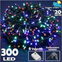 300 LED-Lichterkette mit mehrfarbigen Glühwürmchen, 8-Funktions-Controller, für den Außenbereich – - Ymyny von YMYNY