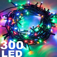 300 LED-Lichterkette mit mehrfarbigen Glühwürmchen, 8-Funktions-Controller, für den Innenbereich - Ymyny von YMYNY