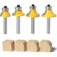 YMYNY 4 Stück 8 mm Hartmetall-Fräser, Nutfräser, Holzbearbeitungsfräser, 8 mm Gehrungsfräser für Türen, Tische, Regale, Schränke, YMYNY 4 Stück 8 mm Hartmetall-Fräser, Nutfräser, Holzbearbeitungsfräser, 8 mm Gehrungsfräser für Türen, Tische, Regale, Schränke, von YMYNY