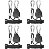 YMYNY 4 Stück Seilratsche mit Haken Verstellbar 1/8 Zoll Seilratsche Ratschenseile mit Spannschlössern Ratschengurtseil für Lampe oder Pflanzen von YMYNY