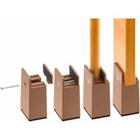 YMYNY 4-Zoll-verstellbare Bettbeinerhöhungen, 10 cm robuste Möbelerhöhungen, für Bettbeinstärken von 0–1,5 Zoll, Höhe von Bett, Sofa, Schreibtisch, von YMYNY