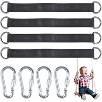 Ymyny - 4-teiliges Baumschaukel-Aufhängegurt-Set mit 4 D-Ringen für Garten/Schaukel/Baumschaukel/Hängematten Ymyny - 4-teiliges Baumschaukel-Aufhängegurt-Set mit 4 D-Ringen für Garten/Schaukel/Baumschaukel/Hängematten von YMYNY