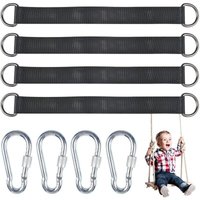 Ymyny - 4er-Set Baumschaukel-Aufhängegurte mit 4 D-Ringen für Garten/Schaukel/Baumschaukel/Hängematte Ymyny - 4er-Set Baumschaukel-Aufhängegurte mit 4 D-Ringen für Garten/Schaukel/Baumschaukel/Hängematte von YMYNY