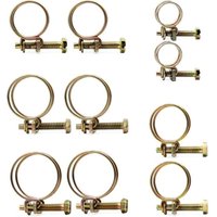 Ymyny - 50 Stück Doppelrohrschellen, verstellbare Doppeldraht-Rohrschellen, Klemme, Stahldrahtrohr, Rohrschelle, Schrauben-Sortiment-Set Ymyny - 50 Stück Doppelrohrschellen, verstellbare Doppeldraht-Rohrschellen, Klemme, Stahldrahtrohr, Rohrschelle, Schrauben-Sortiment-Set von YMYNY