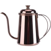 Ymyny - 650 ml Edelstahl-Teekanne, rostfrei, Schwanenhals-Kaffeekanne, Wasserkocher, Tee- und Kaffeeset für Zuhause und Restaurant (Roségold) von YMYNY