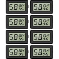 8er-Pack Mini-Hygrometer-Thermometer, digitales Feuchtigkeitsmessgerät für den Innenbereich mit Temperatursensor für Gewächshaus, Auto, Home Office, 8er-Pack Mini-Hygrometer-Thermometer, digitales Feuchtigkeitsmessgerät für den Innenbereich mit Temperatursensor für Gewächshaus, Auto, Home Office, von YMYNY